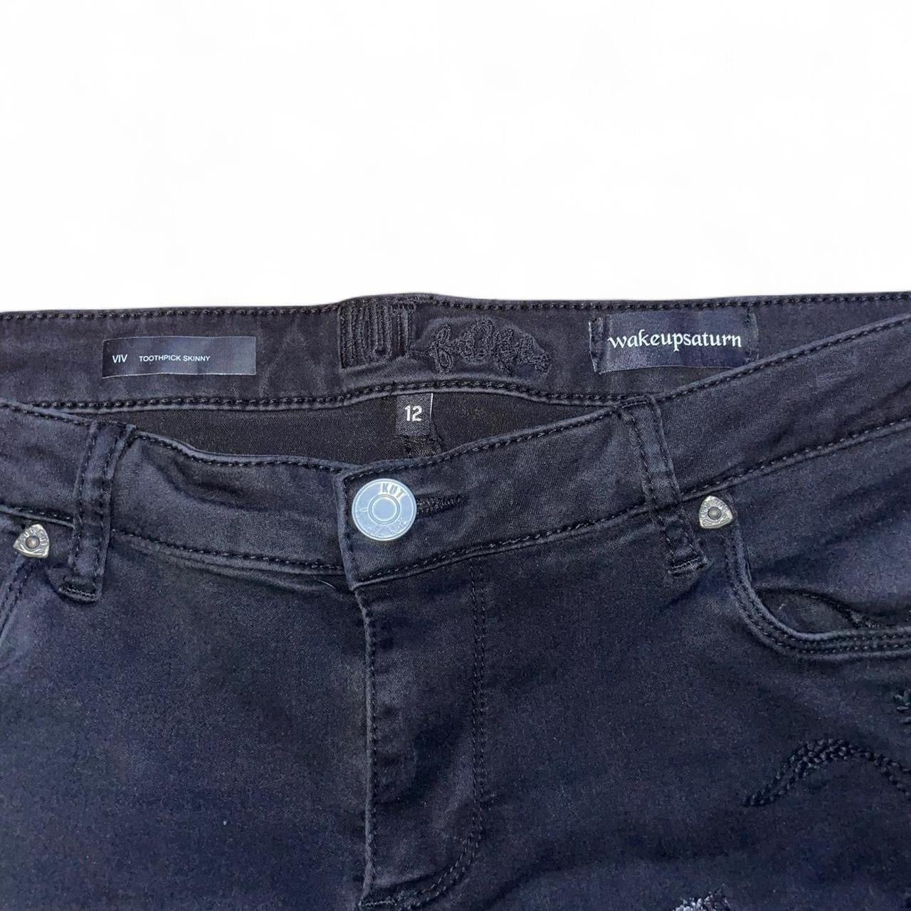 Black Canvas Patchwork Jeans