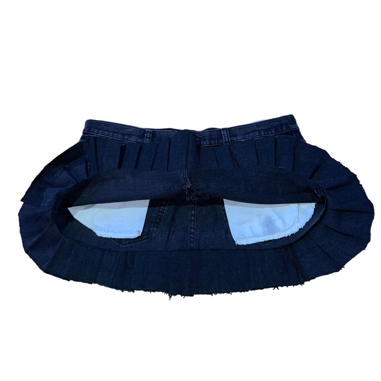 “Two-Faced Back” Black Mini Skirt