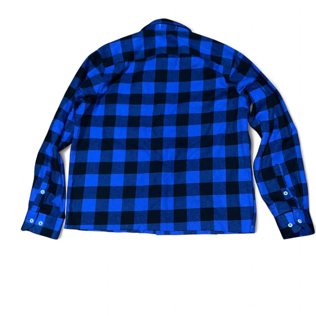 “X Marks The Spot” Blue Flannel