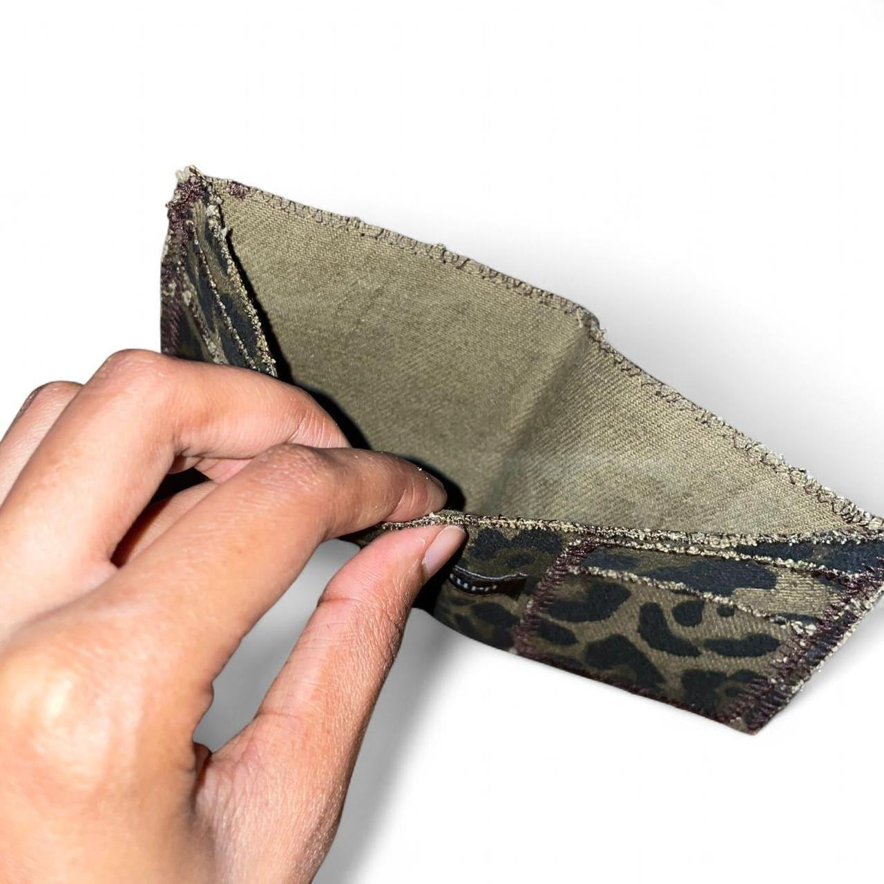 “Leopard” Denim Wallets