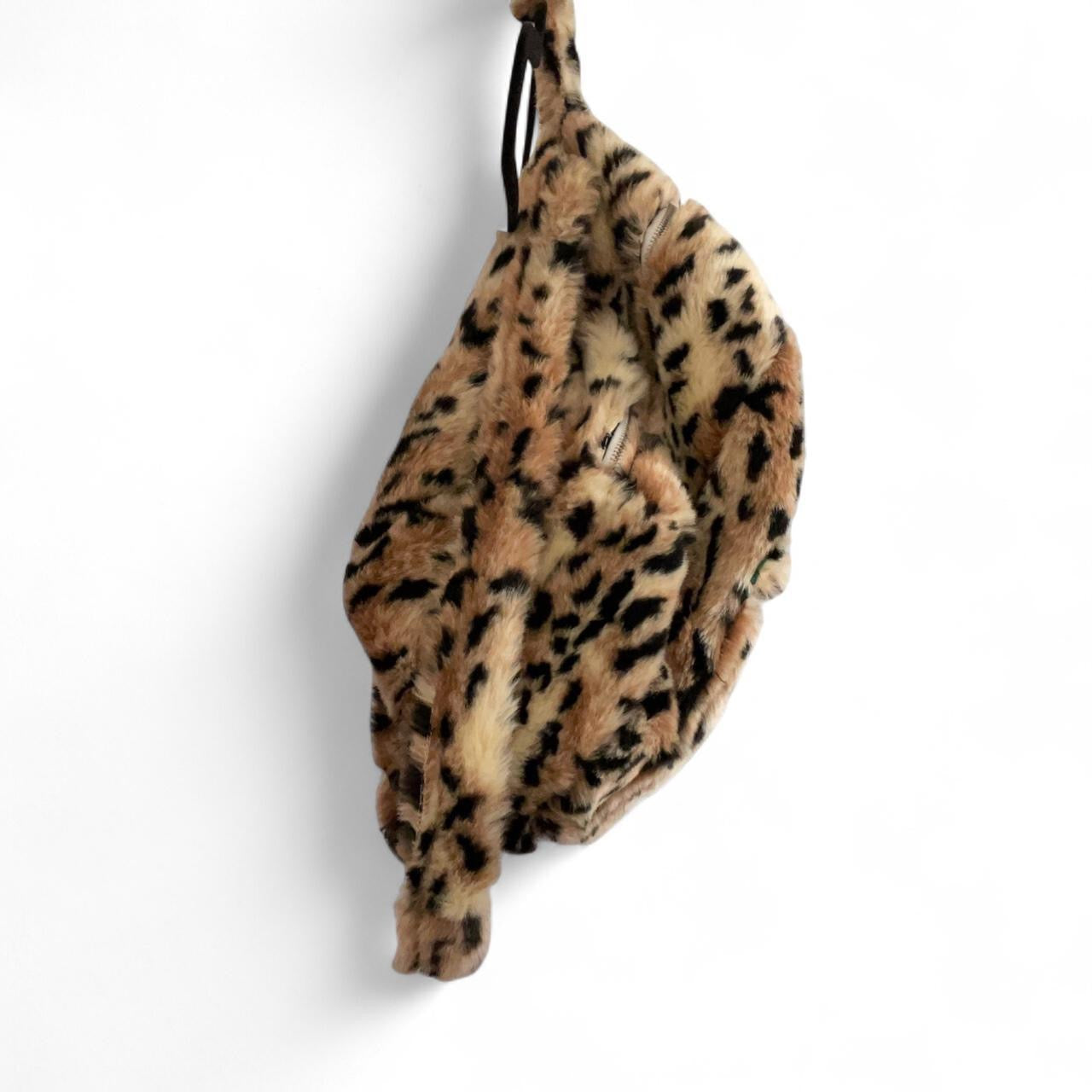 Fur Leopard Print Backpack