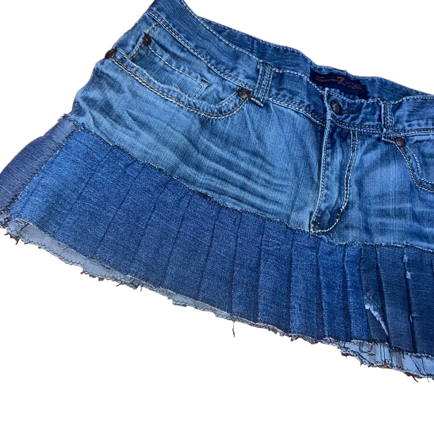 Seven7 “Black & Blue” Denim Skirt