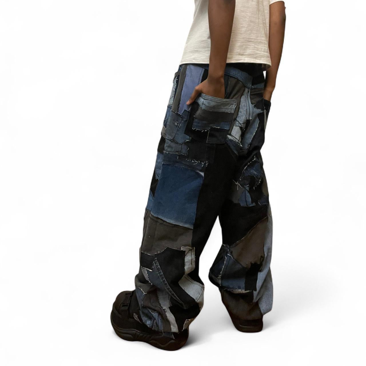 “Complex Features” Patchwork Denim Jeans