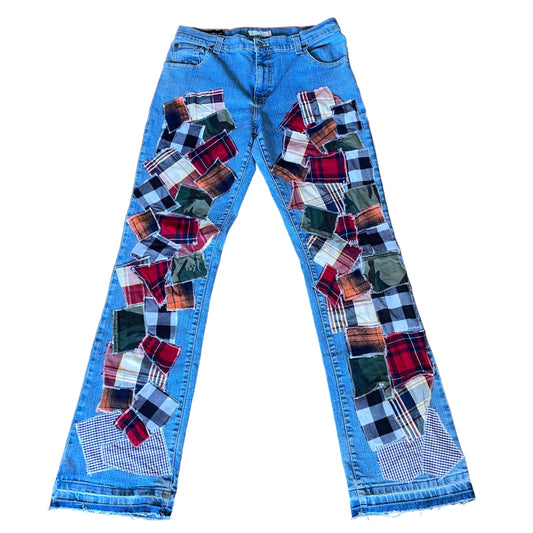 Flannel x Camo Patchwork Jeans