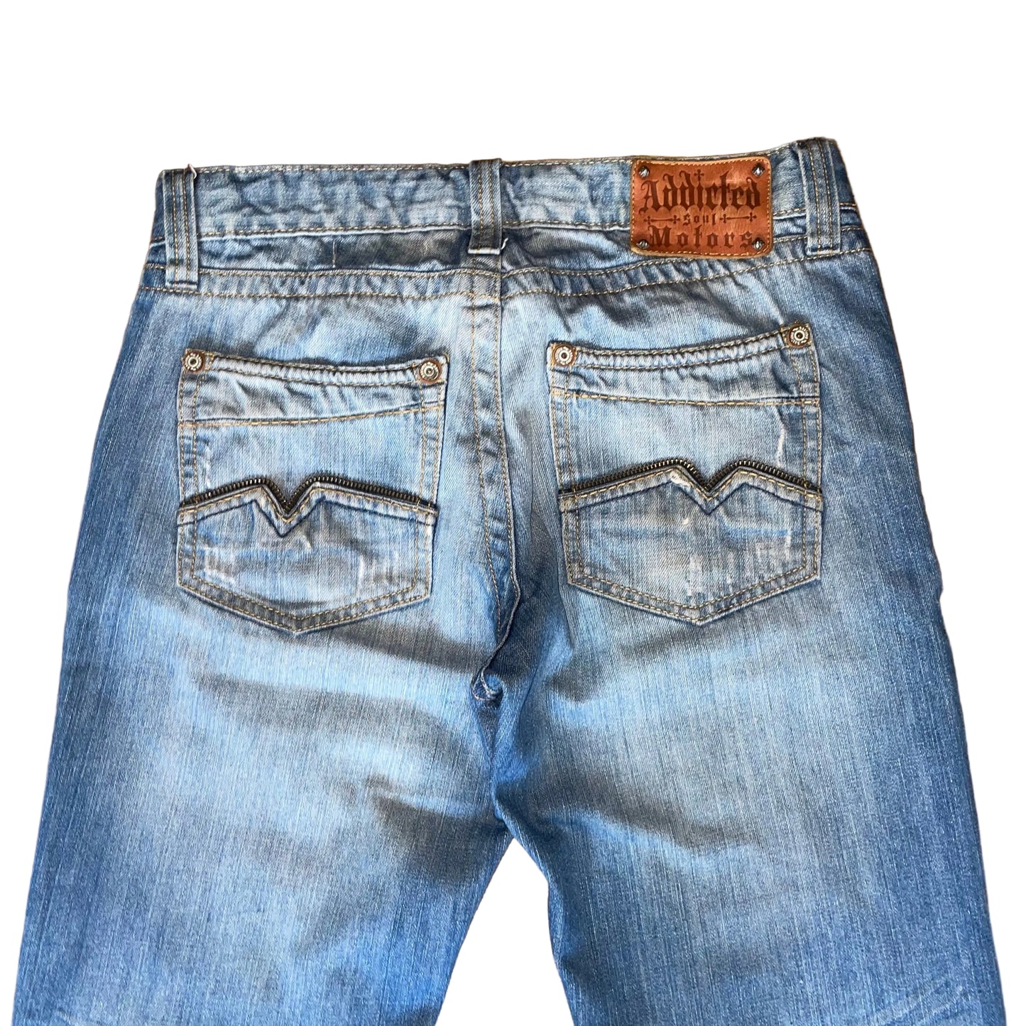 Flannel Patchwork Flared Jeans