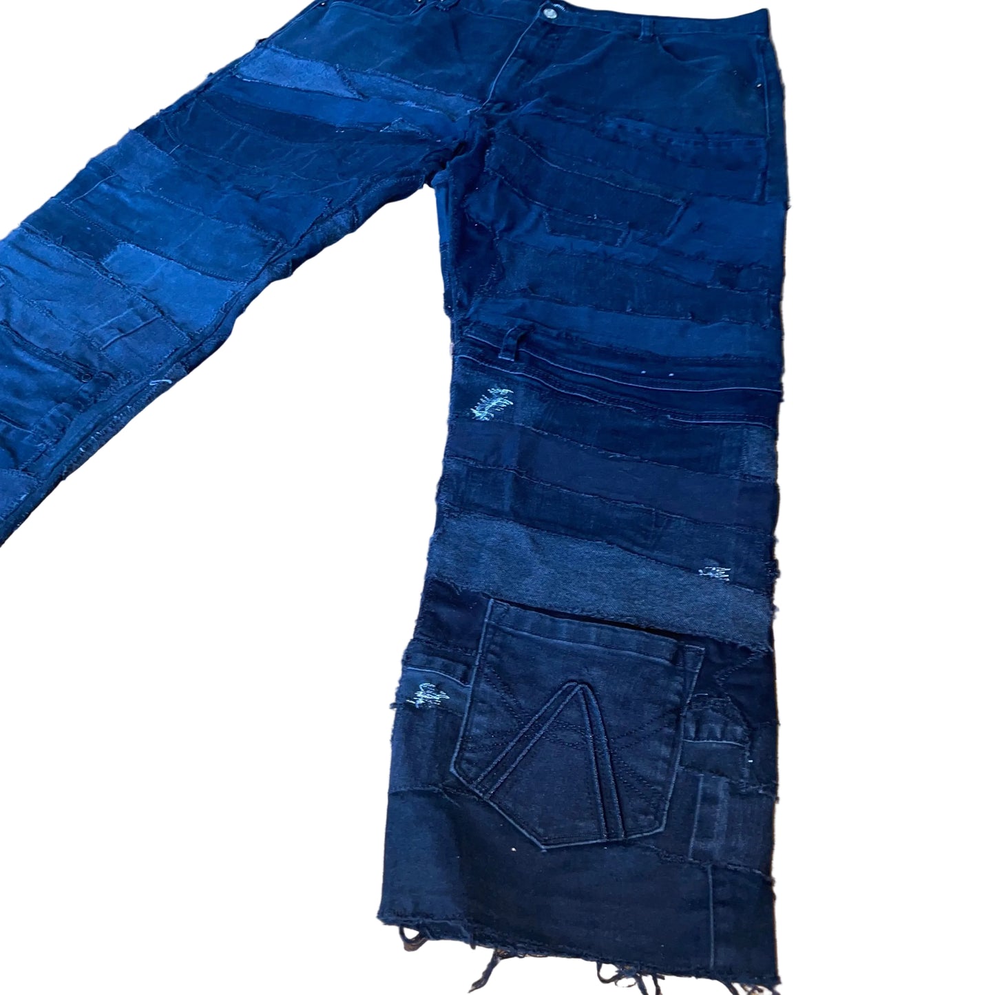 Black Zombie Patchwork Jeans