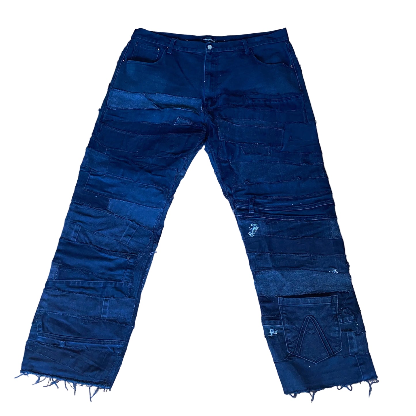 Black Zombie Patchwork Jeans