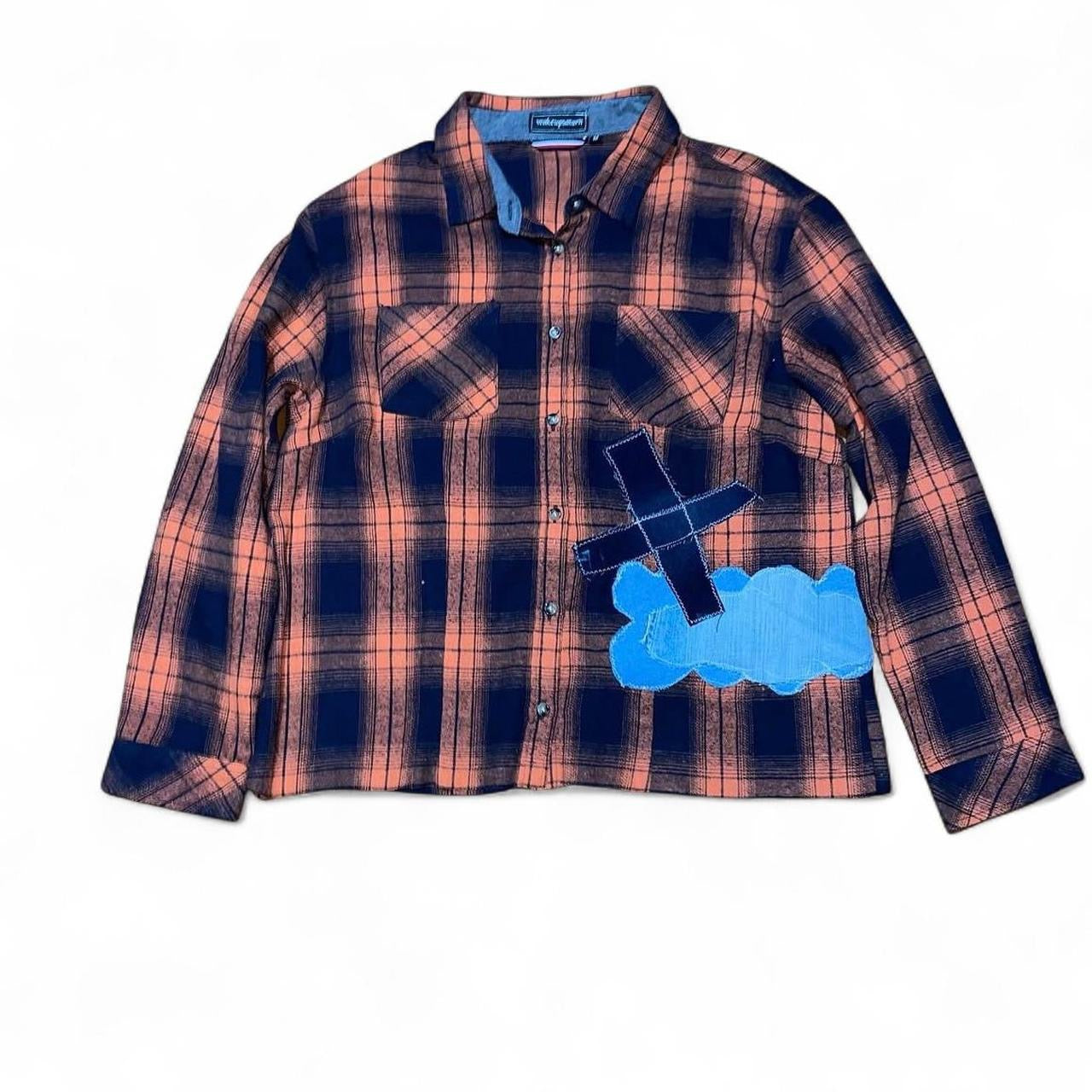“X Marks The Spot” Orange Flannel