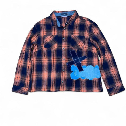 “X Marks The Spot” Orange Flannel