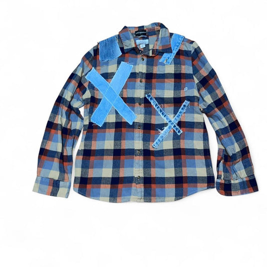 “X Marks The Spot” Multicolor Flannel